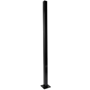 Fortress VERSAI 16 gauge 2" Residential Steel Posts with base-Gloss Black