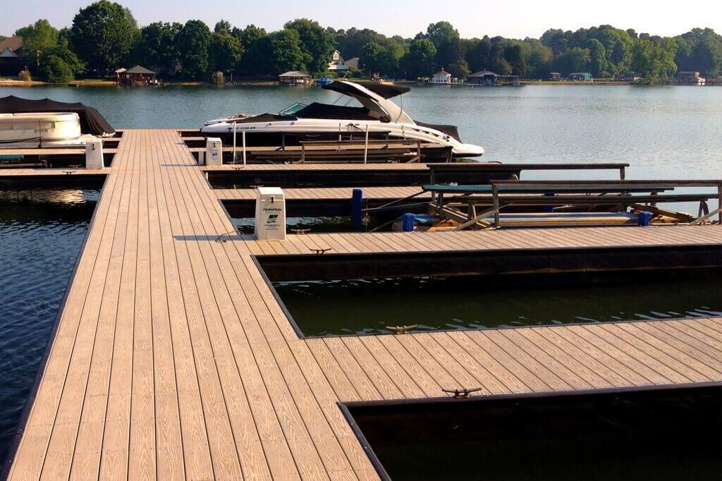 EnDeck pvc decking material in dock