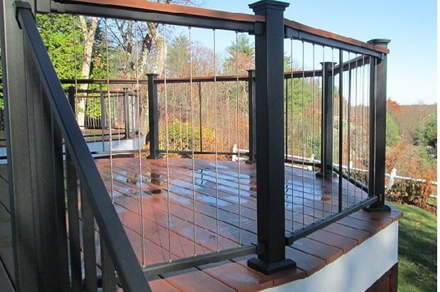 Fortress Traditional Aluminum Railing Al13Home with Drink Rail