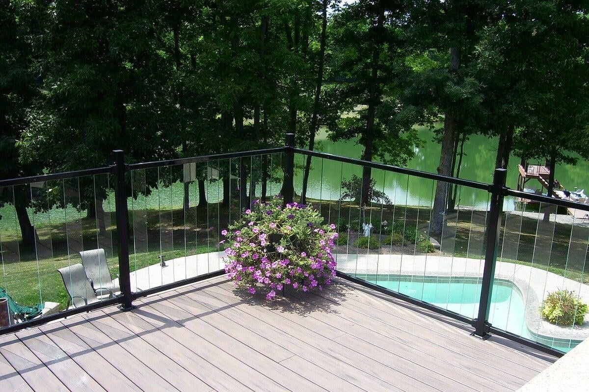 Fortress Traditional Aluminum Railing Al13Home with Drink Rail