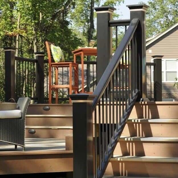 TimberTech Premier Railing with LED post lights