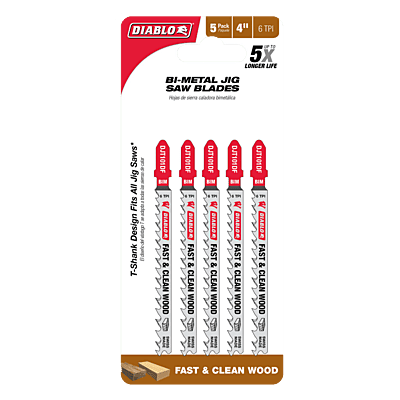 DIABLO -  4" Jig Saw Blades for Cuts in Wood