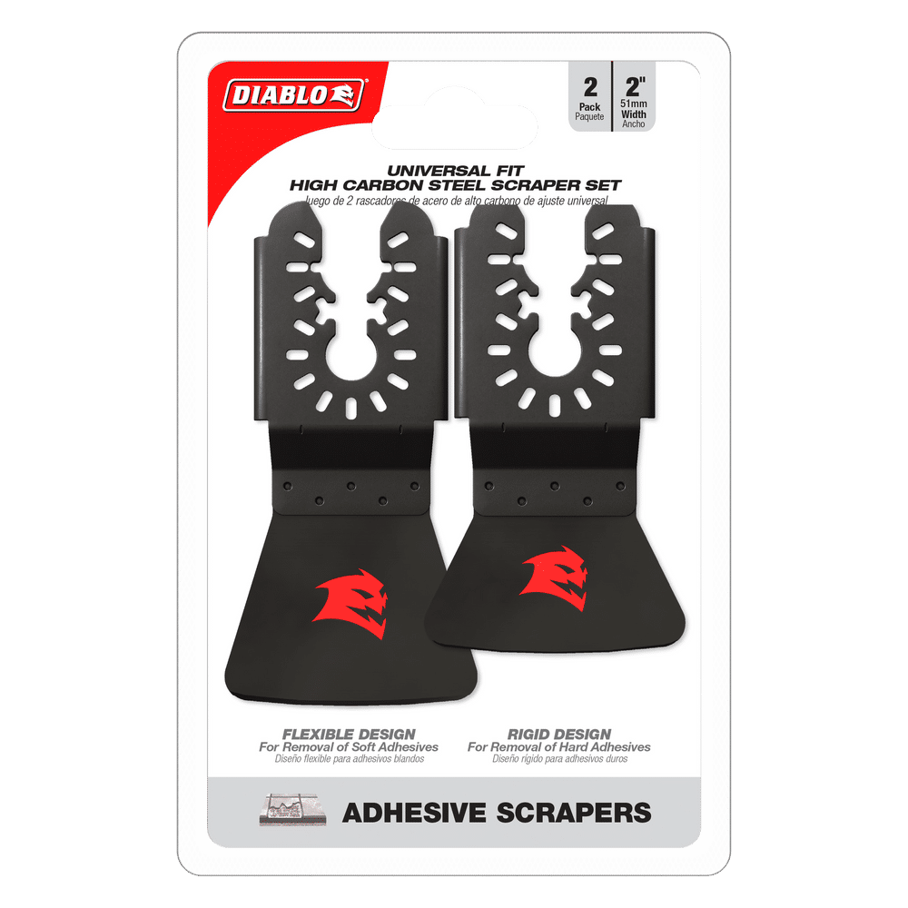 Diablo 2" High Carbon Steel Oscillating Scraper Set for Adhesive Removal