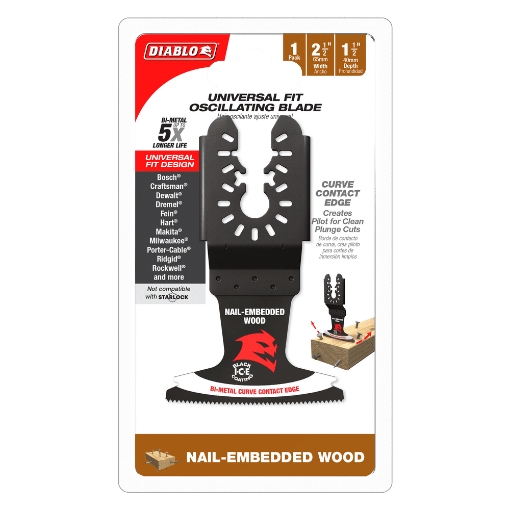 Diablo Bi-Metal Oscillating Blades for Nail-Embedded Wood