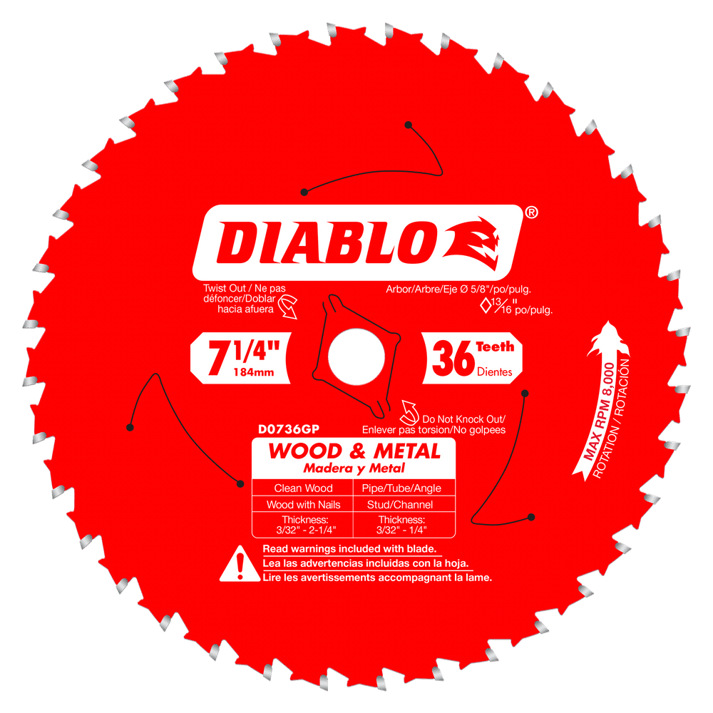 Diablo Small Diameter Circular Blades -Wood/Metal