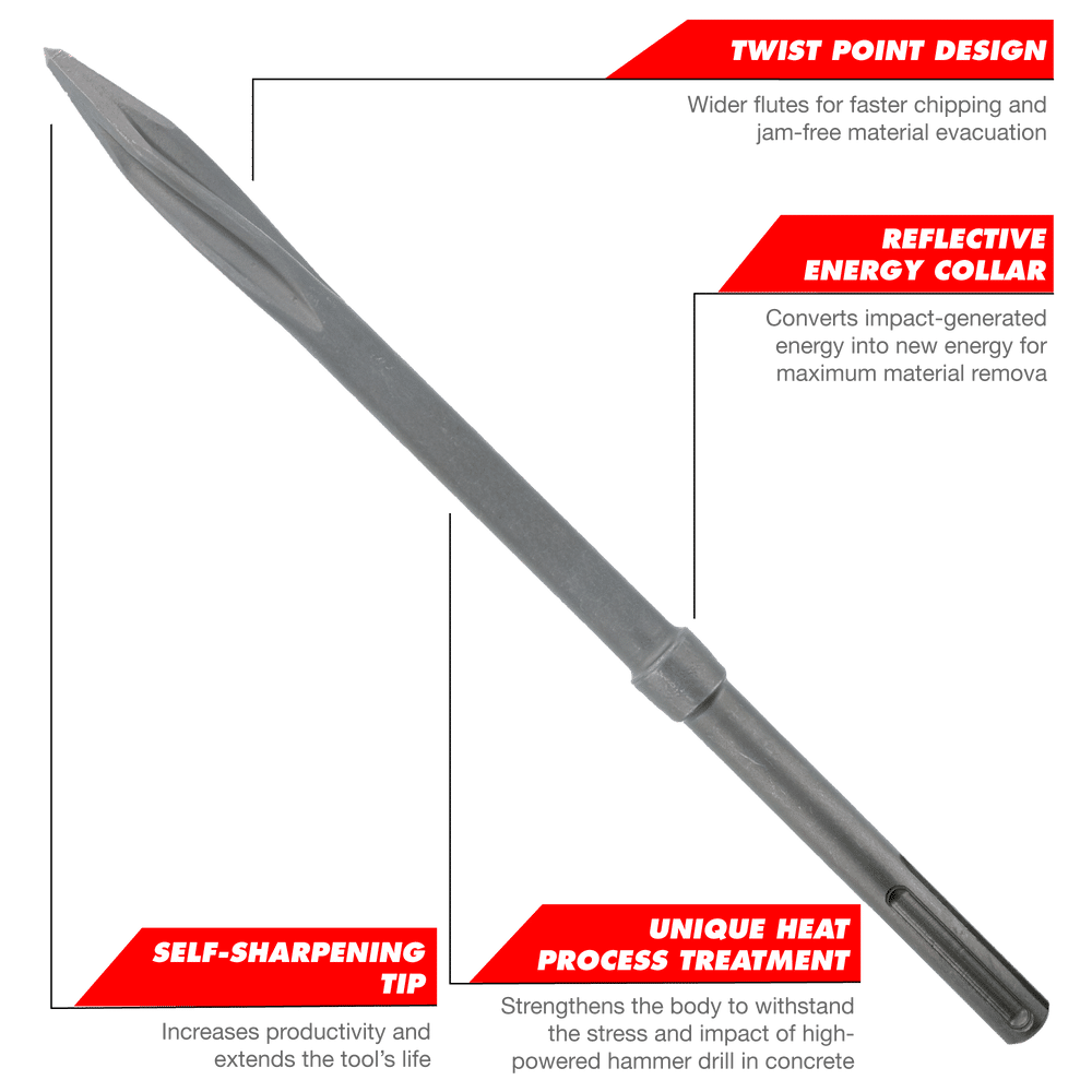 Diablo Masonry SDS MAX - Clay
Spade Chisel
Hammer Drill Bit