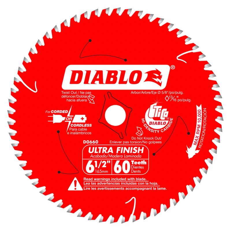 Diablo Small Diameter Circular Blades -Wood Ultra Finish