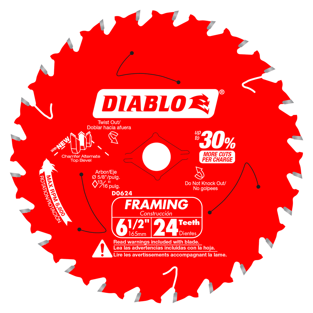 Diablo Small Diameter Circular Blades -Framing 