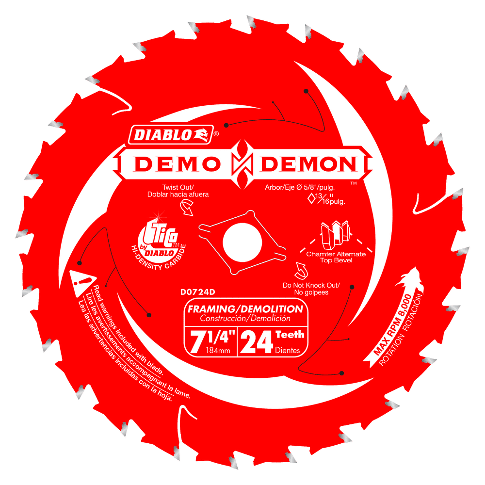 Diablo Small Diameter Circular Blades -Framing/Demolition 