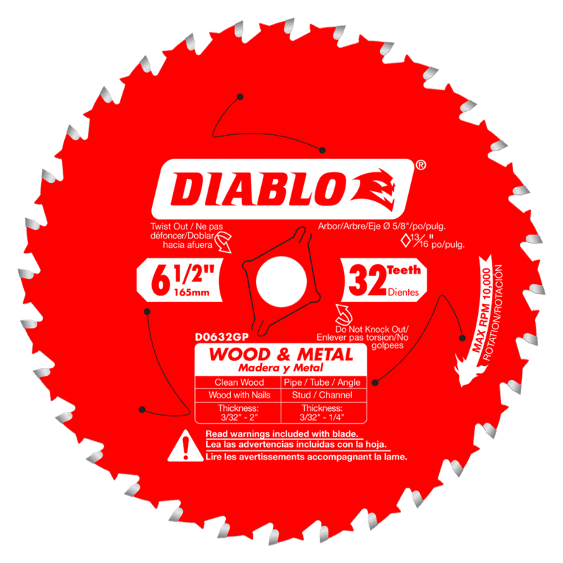 Diablo Small Diameter Circular Blades -Wood/Metal