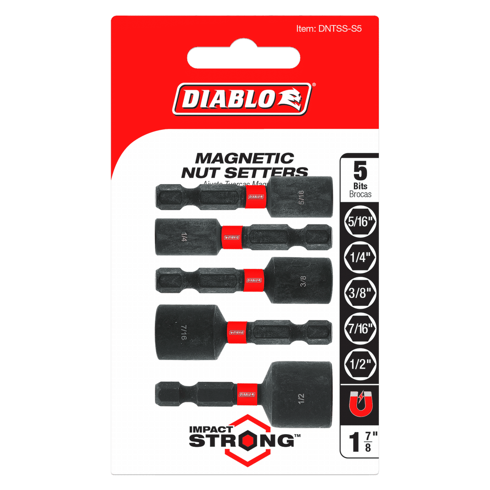 Diablo Magnetic Nut Setter Assorted 5pc Pack
