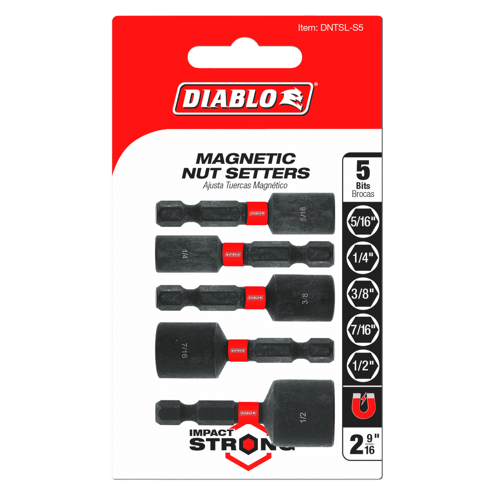 Diablo Magnetic Nut Setter Assorted 5pc Pack