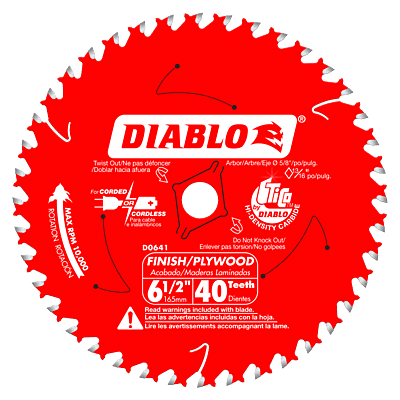 Diablo Small Diameter Circular Blades - Wood Finish