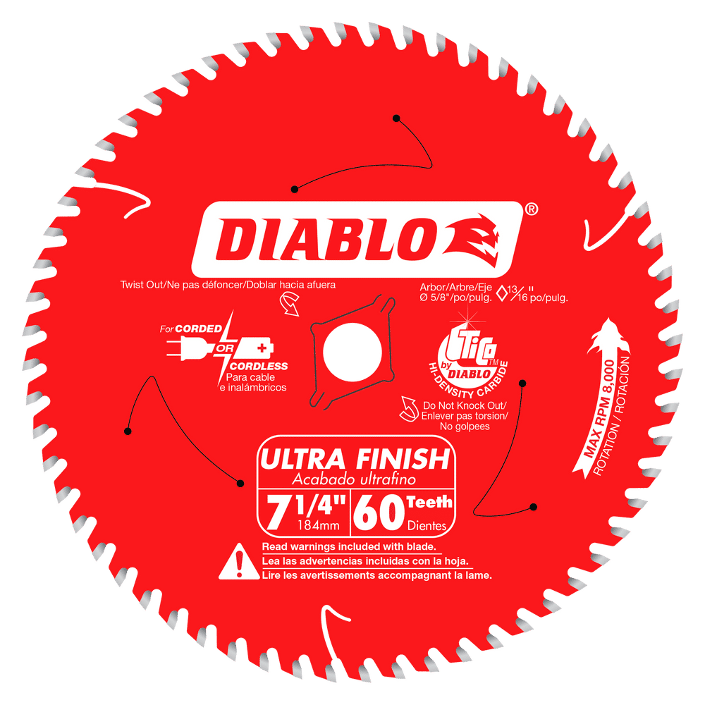 Diablo Small Diameter Circular Blades -Wood Ultra Finish