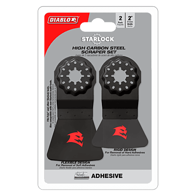 Diablo 2" High Carbon Steel Oscillating Scraper Set for Adhesive Removal Diablo 2" High Carbon Steel Oscillating Scraper Set for Adhesive Removal