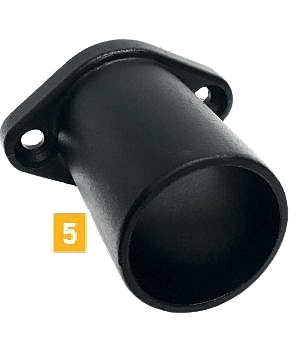 Fortress Round ADA Handrail Straight Termination Bracket Fortress Round ADA Handrail Straight Termination Bracket