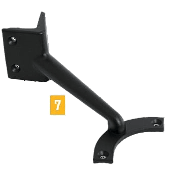 Fortress Round ADA Handrail Inside Corner Bracket Fortress Round ADA Handrail Inside Corner Bracket