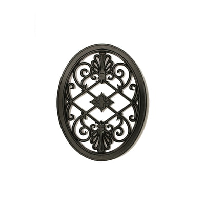 Fence & Gate Black Cast Aluminum Inserts-Oval