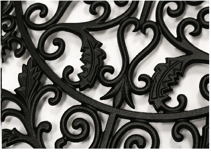 Fence & Gate Black Cast Aluminum Inserts-Big-Rectangle