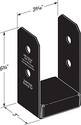 Simpson Strong-Tie Outdoor Accents - AVANT PostBase PC ZMAX Simpson Strong-Tie Outdoor Accents - AVANT PostBase PC ZMAX