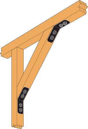 Simpson Strong-Tie Outdoor Accents - AVANT Knee Brace 45 Bend PC OVER ZMAX Simpson Strong-Tie Outdoor Accents - AVANT Knee Brace 45 Bend PC OVER ZMAX