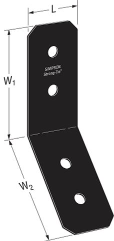 Simpson Strong-Tie Outdoor Accents - AVANT Knee Brace 45 Bend PC OVER ZMAX Simpson Strong-Tie Outdoor Accents - AVANT Knee Brace 45 Bend PC OVER ZMAX