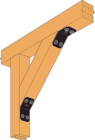 Simpson Strong-Tie Outdoor Accents - AVANT Knee Brace 45 Bend PC OVER ZMAX Simpson Strong-Tie Outdoor Accents - AVANT Knee Brace 45 Bend PC OVER ZMAX