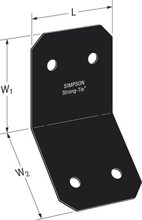 Simpson Strong-Tie Outdoor Accents - AVANT Knee Brace 45 Bend PC OVER ZMAX Simpson Strong-Tie Outdoor Accents - AVANT Knee Brace 45 Bend PC OVER ZMAX