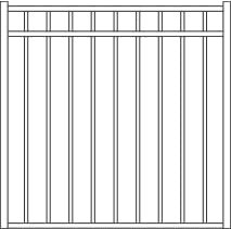 Fortress VERSAI 3 Rail Flat Top/Flat Bottom Steel Gates-Gloss Black