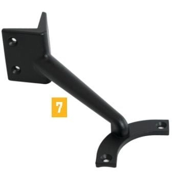 Fortress Round ADA Handrail Inside Corner Bracket