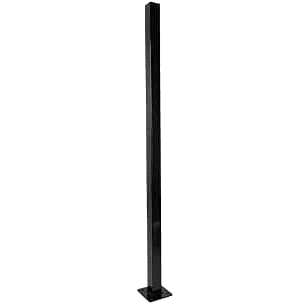 Fortress VERSAI 16 gauge 2" Residential Steel Posts with base-Gloss Black