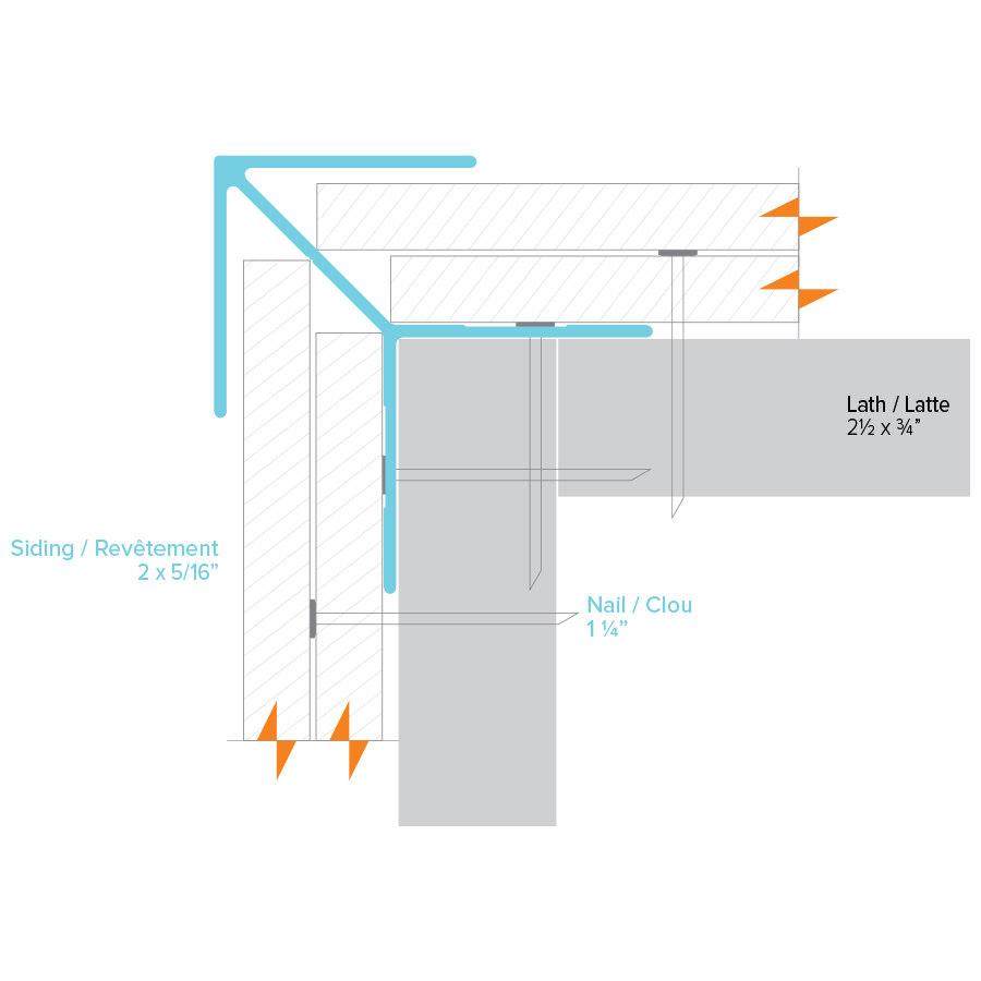 LightTrim Outside Corner Trim for 3/4" Lap-V124 BOLD