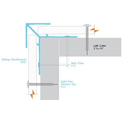 LightTrim Exterior Corner Trim for 5/16" Panel-V194 BOLD