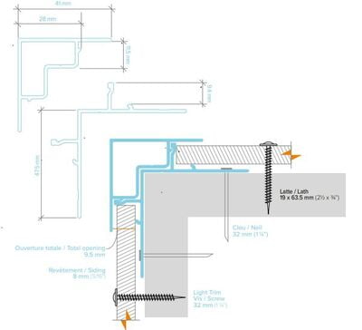 LightTrim 2-Piece Exterior Corner Trim for 5/16" Panel