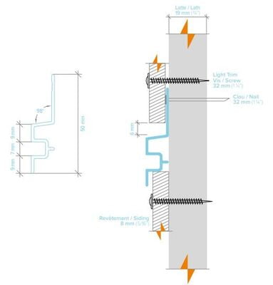 LightTrim Doube Horizontal Trim for 5/16" Panel