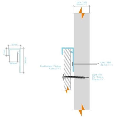 LightTrim Universal J Trim for 5/16" Panel