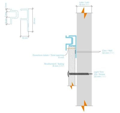 LightTrim Universal J Trim for 5/16" Panel