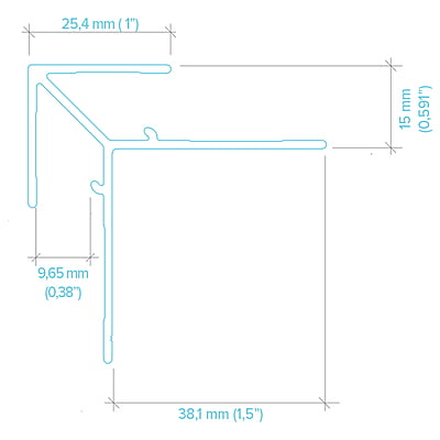 LightTrim Exterior Corner Trim for 5/16" Panel-V194 BOLD LightTrim Exterior Corner Trim for 5/16" Panel-V194 BOLD