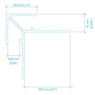 LightTrim Exterior Corner Trim for 5/16" Panel-V194 BOLD