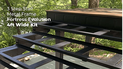 3 Step Stair Metal frame 4ft wide Kit (Fortress Evolution)