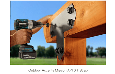 Simpson Strong-Tie Outdoor Accents - ORNAMENTAL T Strap - PC Over ZMAX Simpson Strong-Tie Outdoor Accents - ORNAMENTAL T Strap - PC Over ZMAX