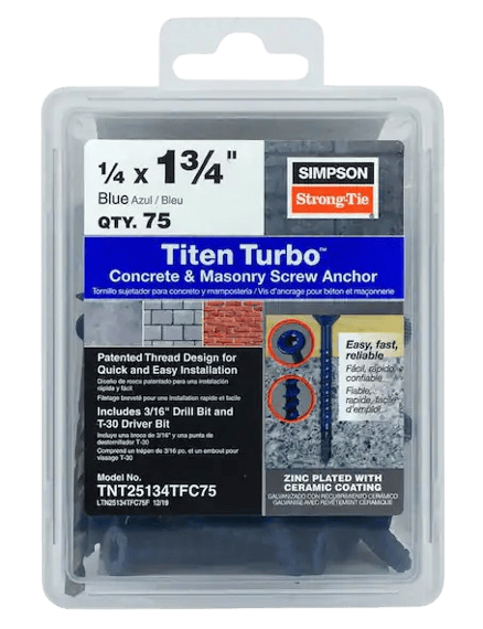 simpson strong tie titen anchors