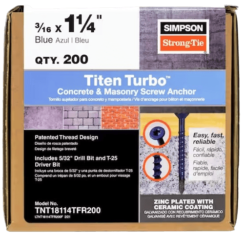 simpson strong tie titen anchors