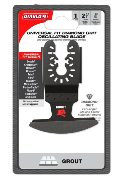Diablo Universal Fit Oscillating Diamond Grit Blade for Grout