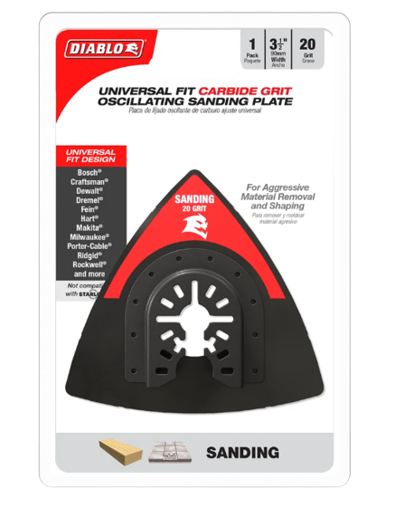 Diablo Universal Fit Oscillating Carbide Grit Sanding Plate