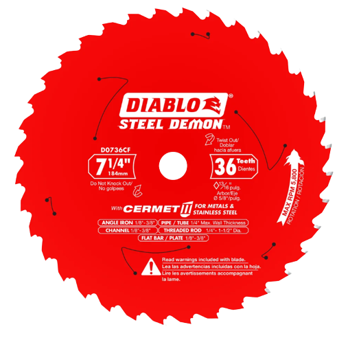 Diablo Steel Cutting Saw Blade For Thick Metal