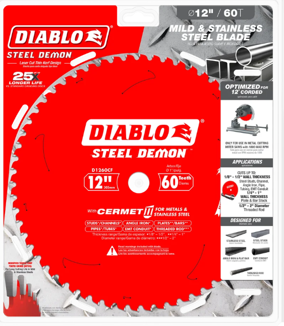 Diablo Steel Cutting Saw Blade For Medium Metal