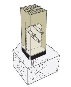 Simpson Strong-Tie Concealed Post Base