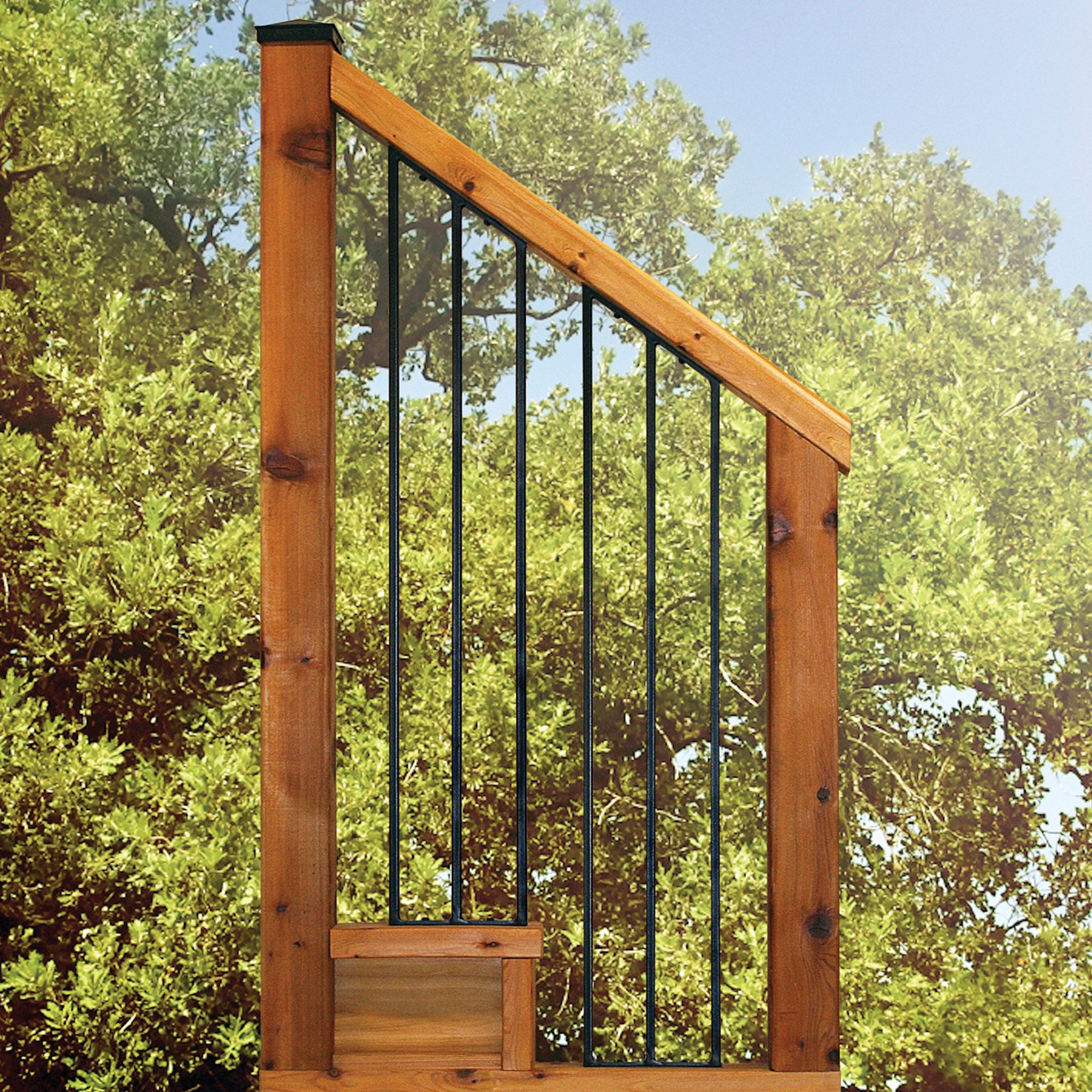 NUVO Iron wooden railing Horizontal & Stair Rail Panels