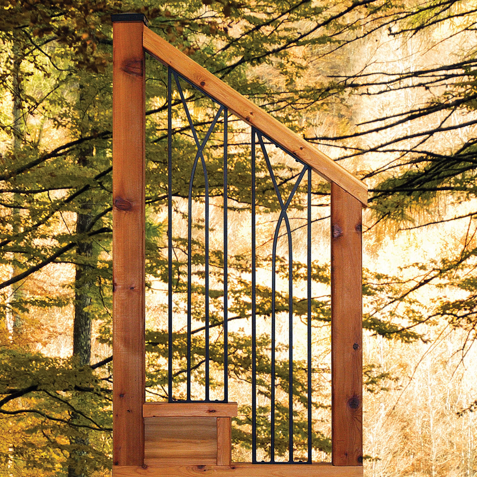NUVO Iron wooden railing Horizontal & Stair Rail Panels